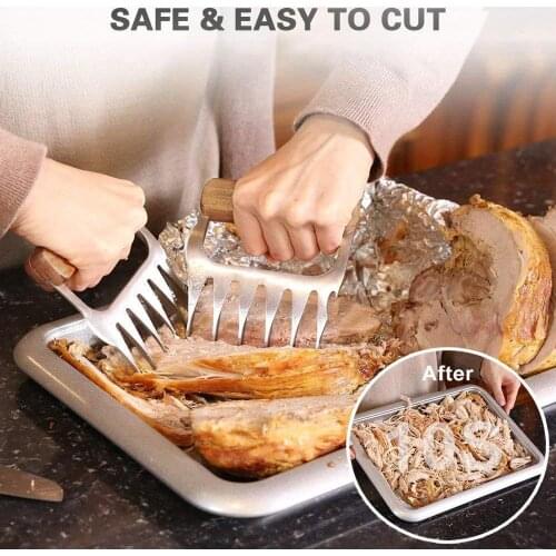 1pc Meat Fork Shredder Claws Stainless Steel Bbq Pulled Pork Meat Clamp Handing Carving Food Grill Accessories Barbecue Tool