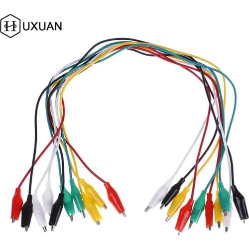10pcs Alligator Clips Electrical DIY Test Leads Alligator Double-ended Crocodile Clips Roach Clip Test Jumper Wire