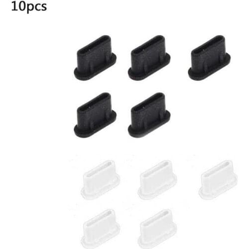 10PCS Mobile Phone Type C Anti Dust Plug Silicone USB C Charging Port Stopper Protector for Apple Huawei Samsung
