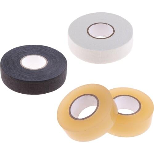 2 Rolls 22.5m X 2.5cm Hockey Stick Tape Sleeve Wrap & 2 Roll Clear Shin Tape