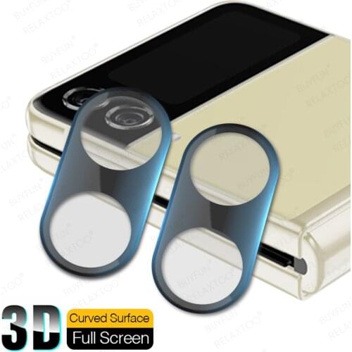 2pcs 3D Full Curved Rear Camera Case For Samsung galaxy z flip 3 galaxi zflip 3 zflip3 flip3Tempered Glass Lens Protective Cover