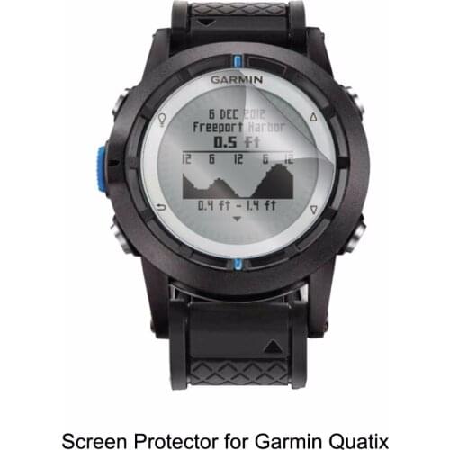 3* Clear LCD PET Film Anti-Scratch / Anti-Bubble / Touch Responsive Screen Protector Cover for Garmin Quatix