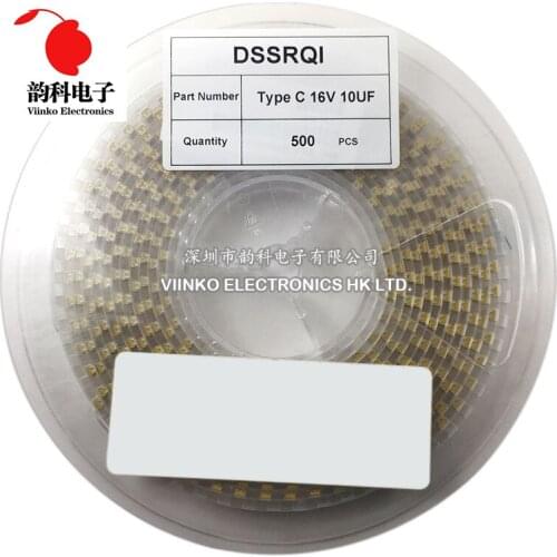 500pcs Type C 68UF 10UF 22UF 47UF 100UF 220UF 330UF Tantalum Capacitor 10V 4V 6.3V 16V 25V 35V 107 226 686 106 337 227 476