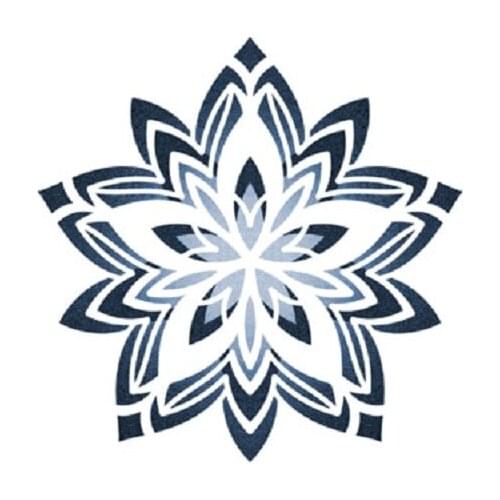 65MM×65MM 3D waterproof tattoo stickers waterproof long-lasting simulation mandala flower