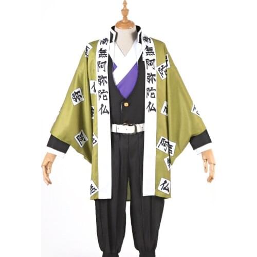 Anime Demon Slayer Cosplay Costume Kimetsu no Yaiba Himejima Kyoumei Kimono Women Men Halloween Costumes Custom Made