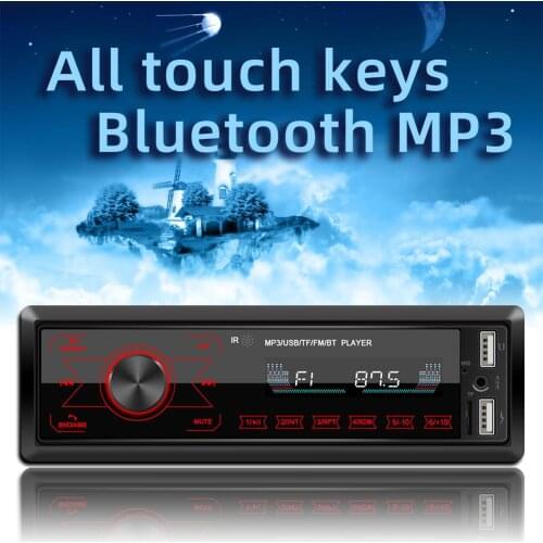 Car Multimedia MP3 Player Bluetooth AUX FM Stereo Auto Radio Touch Screen MP3 Music Player With Colorful Light Car Accessories