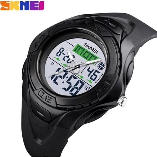 SKMEI Outdoor Sport Men Watch Digital 50M Waterproof Watches Alarm Clock Luminous Dual Display Wristwatches Relogio Masculino