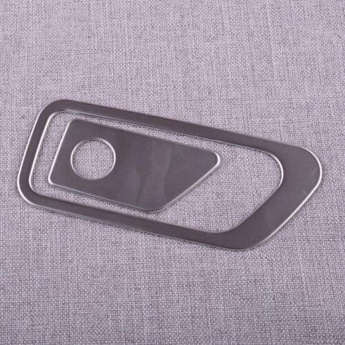 CITALL 2Pcs/Set Car Interior Front Glove Storage Box Cover Trim Fit For Ford Explorer U625 Silver Stainless Steel 2020 2021 LHD