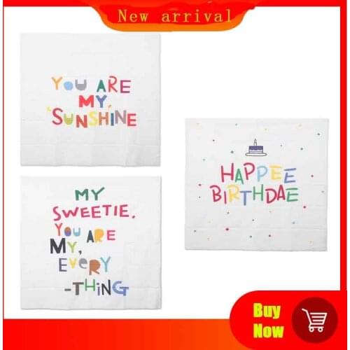 Colorful Letters Printing Tapestry Party Photo Background Decor Kids Children Happy Birthday Hanging Cloth