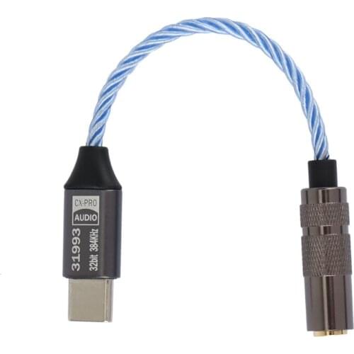 CX31993 USB Type C DAC Headphone Amp With 3.5Mm Output SNR128DB PCM 32B/384Khz For Android Windows10 Phone Call