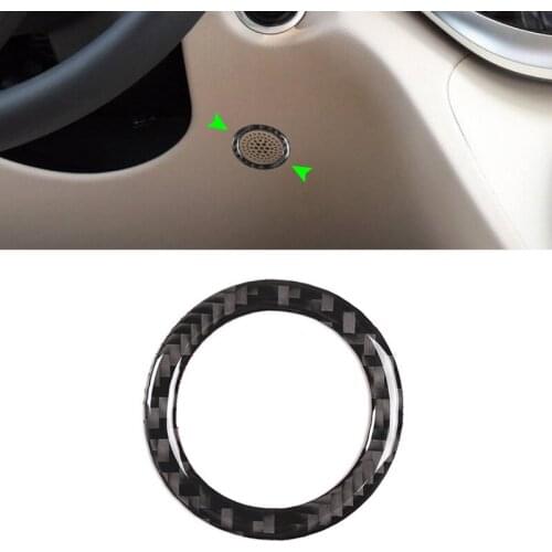 For Mercedes Benz V Class V250 V260 2015 2016 2017 2018 2019 2020 Car Carbon Fiber Interior Door Speaker Hole Ring Cover Trim