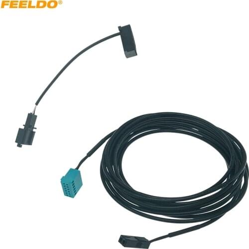 FEELDO Car Navigation Bluetooth Microphone With Wire Harness Cable Adapter For Volkswagen 275A/276B/276D/276E MIB Head Unit