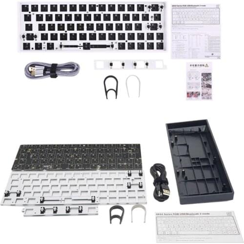 Type-c Cable GK64XS Hot Swap Programmable Bluetooth Mechanical Keyboard Pcb Custom Kits GH60 New