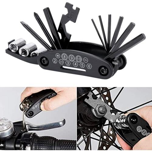 MTB Mountain Cycle Portable Socket Multipurpose Wrench Bicycle Multi Tool Screwdriver Motorcycle Bike Allen Fix Touring Pocket