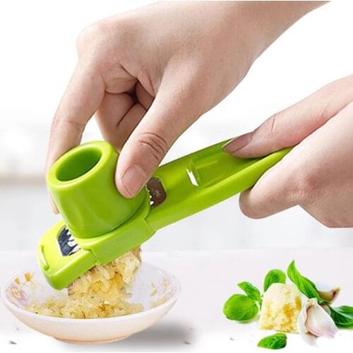 Mini Garlic Chopper Crusher Stainless Steel Green/Red Manual Garlic Grater Grinder Mill Slicer Cutter Mincer Kitchen Accessories