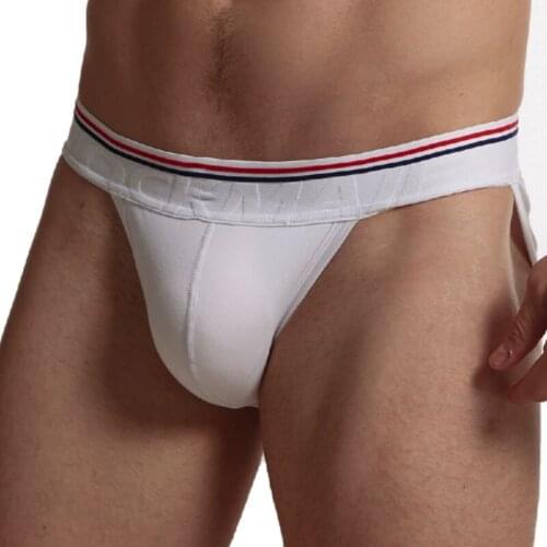 JOCKAMIL Fashion Low Waist Sexy Briefs Pure Cotton Breathable and Quick-drying Mens Underwear High Fork Fitness Shorts