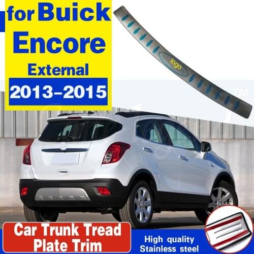 Car outside rear bumper plate bumper sill for buick encore 2013-2015 accessories stainless steel car-styling