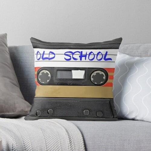 Old school music Throw Pillow Cushion Cover Polyester throw pillows case on sofa home living room car seat decor 45x45cm