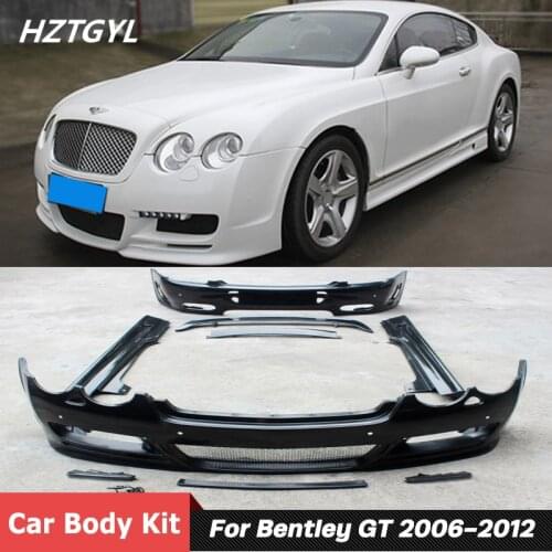 Unpainted ABS Material Car Body Kit Front Rear Bumper Side Skirts For Bentley Continental GT Facelift HM Style 2006-2012