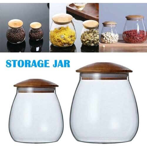 Newly 800ml/400ml Preserve Jars Glass Food Airtight Kitchen Glass Storage Containers