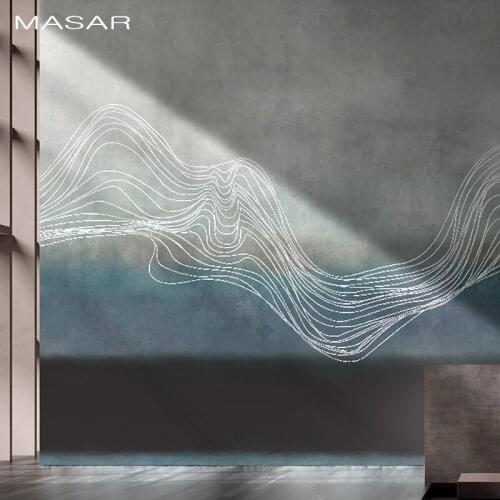 MASAR New Chinese Zen Abstract Landscape Mural Chinese Element Background Wall Paper Commercial Home Decoration Wallpaper