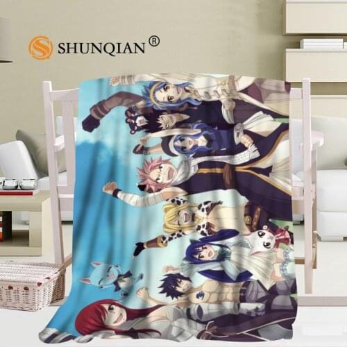 Custom FAIRY TAIL Blanket Soft DIY Your Picture Decoration Bedroom Size 56x80Inch,50X60Inch,40X50Inch A7.10