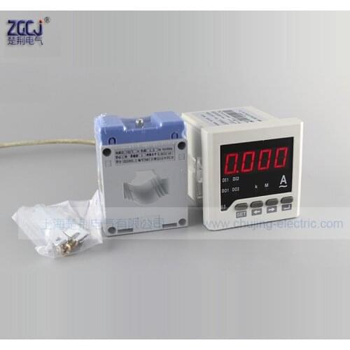 Single-phase AC ammeter 220V 0-5A 50A 100A 200A 300A 400A 500A AC current meter 1way relay output alarm function ampere meter