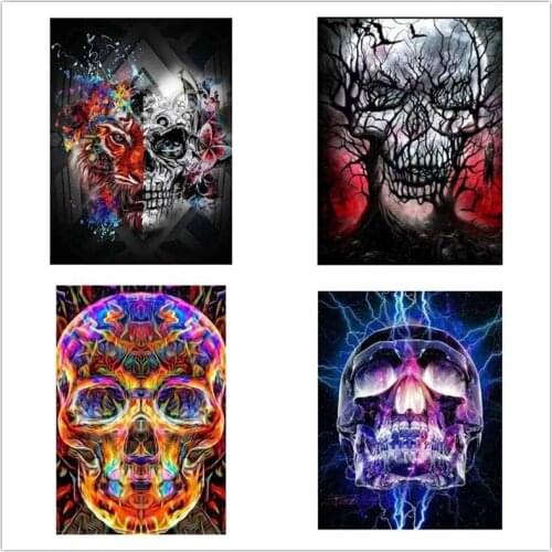 Full Square/Round 5D Diy Diamond Painting Cross Stitch "Cartoon Skull " Diamond 3D Embroidery Mosaic Home Decor