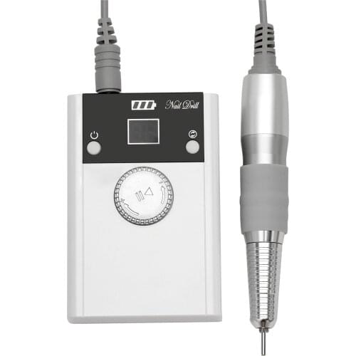 Portable Nail Drill Machine Rechargeable Electric Nail Polisher Nail File for Acrylic Nail 40000RPM 80W