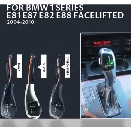 Shifter Lever F30 Style PU Leather For BMW 1 Series 2004-2010 E81 E87 E82 E88 Facelifted Accessories LED Gear Shift Knob