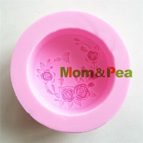 Mom&Pea MP147 Free Shipping Flower Silicone Mold Cake Decoration Fondant Cake 3D Mold Soap Mold Food Grade