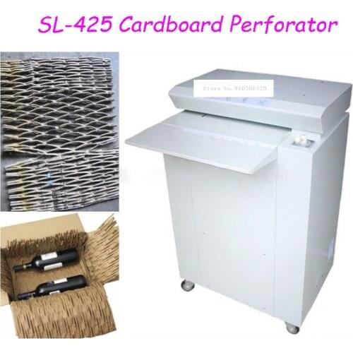SL-425 Commercial Cardboard Perforator Carton Shredder Industrial Waste Paper Shredder Steel Cardboard Cutting Machine 110V/220V