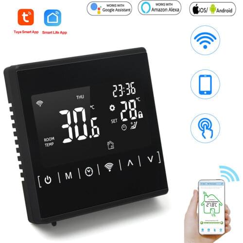 WiFi Smart Thermostat Temperature Controller for Electric Floor Heating Works with Alexa Google Home for Tuya and Smart Life App