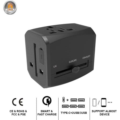 Global Universal Travel Adapter Portable Power Supply Multifunctional Adapter Pop Socket USB Mobile Phone Power Charging Plug