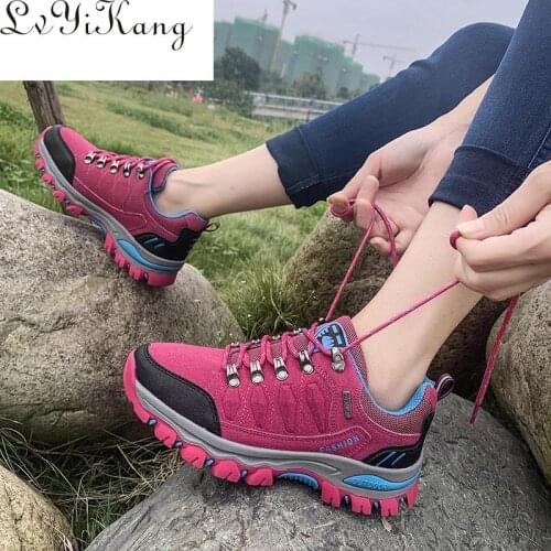 2021 New Fashion Women Sneakers Lace-Up Spring Autumn Shoes Platform Shoes Outdoor Non-Slip Walking Hiking Shoes for Females