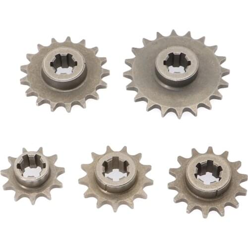 Motorcycle t8f gearbox sprocket 11t 13t 14t 17t 20t pinion suitable for 33cc 43cc 49cc kart mini moped off road motorcycle