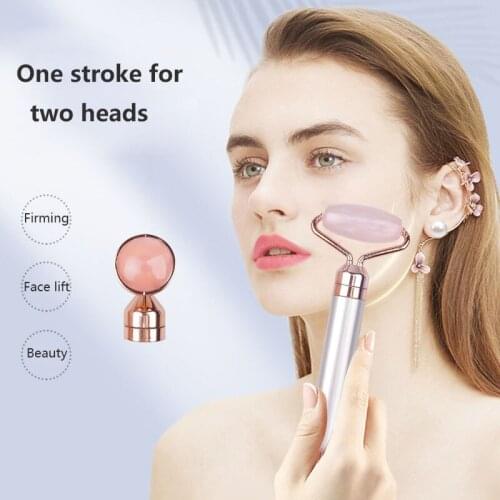 2 Roller Heads Face Slimming Massager Roller Lifting Up Facial Massage Roller Stone Skin Relax Anti Wrinkle Beauty Care Tool