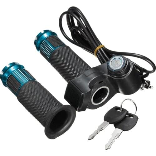 24V 36V 48V Outdoor Scooter E Bike Electric Twist Throttle Grip Handlebar With LED Digital Meter For Battery Power Voltage