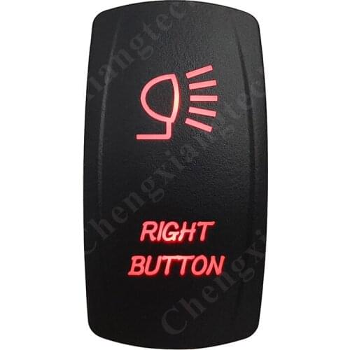 5 Pin ON OFF SPST Red Led RIGHT BUTTON Rocker Car Boat Dashboard Light 12v 24v Toggle Switch for Carling ARB Narva 4x4 Style