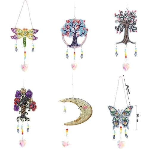5D Diamond Painting Love Crystal Pendant Kit Sun Jewelry Rainbow Catcher Mosaic Wind Chimes Hanging Room Decoration Crafts Gift