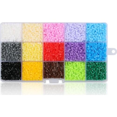 Artkal Mini Fuse Beads 15 Color Box Set A-2.6mm Soft Perler Beads Funny Handmade Toys CA15