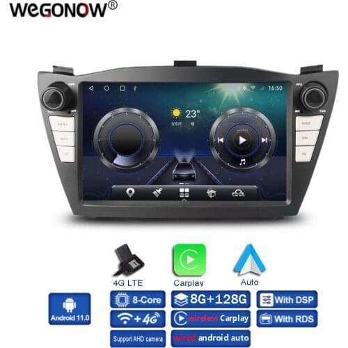 Carplay 8" DSP Android 10.0 6GB + 128GB IPS Car DVD Player GPS WIFI Bluetooth 5.0 RDS Radio For Hyundai Tucson IX35 2010 - 2015