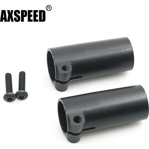 AXSPEED 2Pcs Black Metal Rear Axle Shaft Adapters for Axial SCX10 II 90046 1/10 RC Crawler Car Upgrade Parts