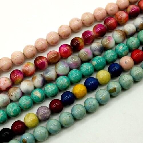 Nature Colorful fossile stone top fashion in US naice gem stone beads accessories top fashion diy jewelry beads