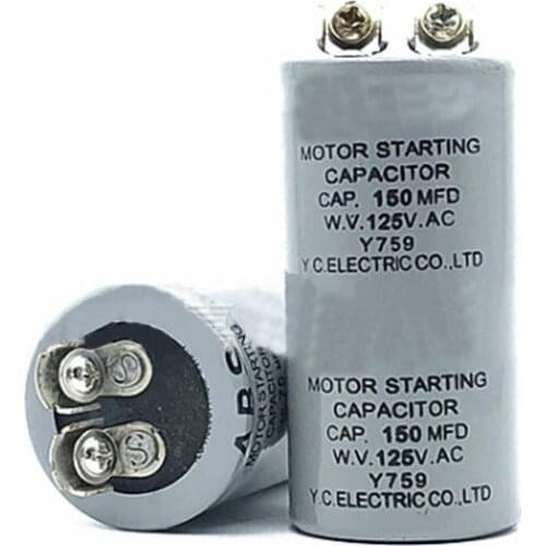 Cylinder 150MFD 125VAC Motor Starting Run Capacitor