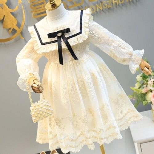 Kids Girls Dress for Teens New Spring Girl Princess Dress Sweet Elegant Lace Dress Cute Children Party Clothing 3-14 Years