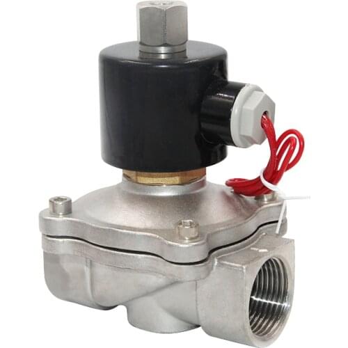 Stainless steel Electric Solenoid Valve 1/4" 3/8" 1/2" 3/4" 1" Normally opened Pneumatic for Water Oil Air gas 12V/24V/220V/110V