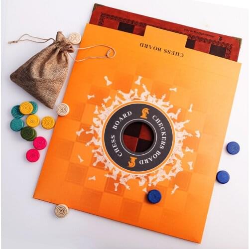 Stone Chess Checkers Board Game Waterproof Fall Resistance Chess Toys Leather Chess Board Set Gift Collection Various Colors