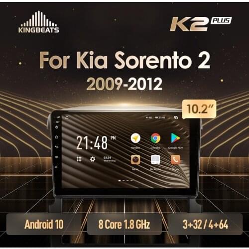 KingBeats Android 10 Octa-Core head unit HU 4G in Dash Car Radio Multimedia Video Player Navigation GPS For Kia Sorento 2 XM 2009 - 2012 no dvd 2 din Double Din Android Car Stereo 2din DDR4
