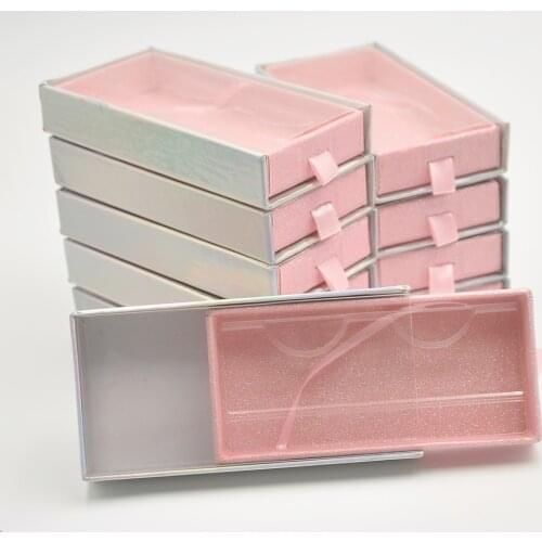 Wholesale False Eyelashes Box Package Eyelash Packaging Box Custom Faux Cils 25mm Mink Eyelashes Makeup Drawer Pink Cases